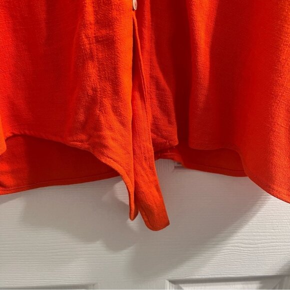 Tie-Front Button Top - Picture 3 of 5